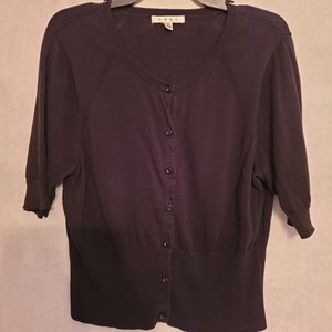 CAbi XL Button Front Cardigan Black